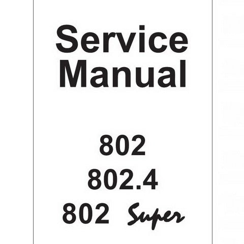 JCB 802, 802.4, 802 Super Mini Excavator Service Manual - 9803/3140-4