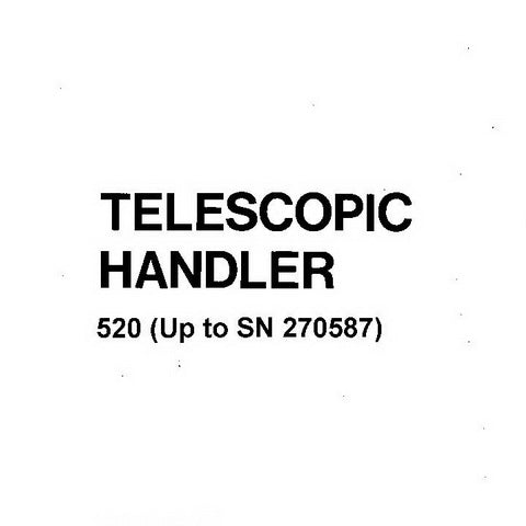 JCB 520 Telescopic Handler Service Manual - 9803/3300-14