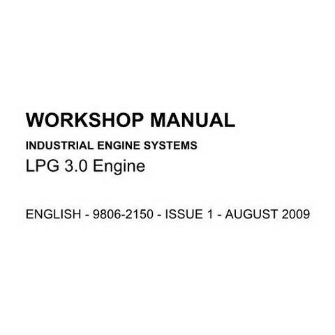 JCB LPG 3.0 Industrial Engine Systems Workshop Manual - 9806/2150-1