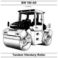 Bomag BW 180 AD Tandem Vibratory Roller Repair Instructions Manual
