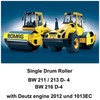 Bomag BW 211/213/216 D-4 Single Drum Roller Service Training Manual