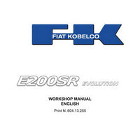 Fiat Kobelco E200SR Evolution Hydraulic Excavator Workshop Manual - 604.13.255