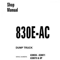 Komatsu 830E-AC Dump Truck Shop Manual - CEBM019200