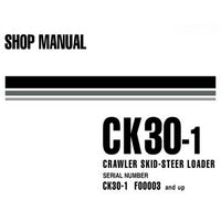 Komatsu CK30-1 Crawler Skid-Steer Loader Shop Manual (F00003 and up) - WEBM006500