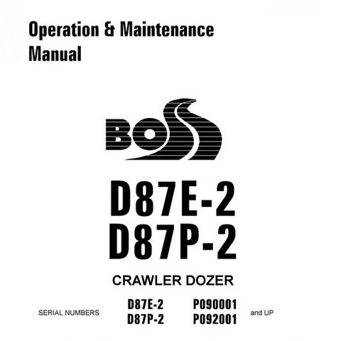 Komatsu D87E-2, D87P-2 Crawler Dozer Operation & Maintenance Manual - CEAM007302