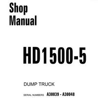 Komatsu D1500-5 Dump Truck Shop Manual (A30039-A30048) - CEBM006203