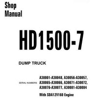 Komatsu HD1500-7 Dump Truck Shop Manual (A30001-A30084) - CEBM019905