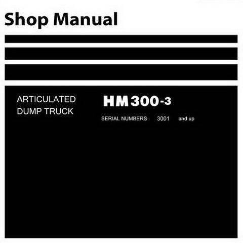 Komatsu HM300-3 Dump Truck Shop Manual (3001 and up) - SEN05629-01