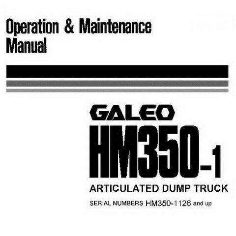 Komatsu HM350-1 Dump Truck Operation & Maintenance Manual (1126 and up) - PEN00045-01