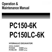 Komatsu PC150-6K, PC150LC-6K Hydraulic Excavator Operation & Maintenance Manual (K34001 and up) - UEAM000403