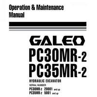Komatsu PC30MR-2, PC35MR-2 Galeo Hydraulic Excavator Operation & Maintenance Manual - WEAM006600