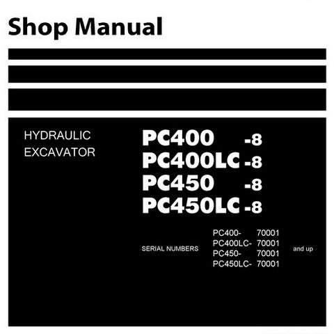 Komatsu PC400-8, PC400LC-8, PC450-8, PC450LC-8 Hydraulic Excavator Shop Manual (70001 and up) - SEN02223-05