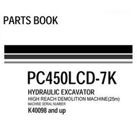 Komatsu PC450LCD-7K Hydraulic Excavator Parts Book (K40098-up) - UEPB006700