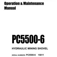 Komatsu PC5500-6 Hydraulic Mining Shovel Operation & Maintenance Manual - OMPC550015011