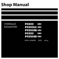 Komatsu PC800-8E0, PC800LC-8E0, PC800SE-8E0, PC850-8E0, PC850SE-8E0 Hydraulic Excavator Shop Manual (65001 and up) - SEN05276-03