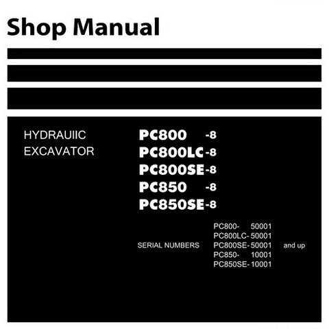 Komatsu PC800-8, PC800LC-8, PC800SE-8, PC850-8, PC850SE-8 Hydraulic Excavator Shop Manual - SEN00373-12