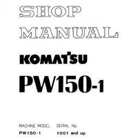 Komatsu PW150-1 Hydraulic Excavator Shop Manual (1001 and up) - SEBM020E0104