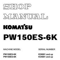 Komatsu PW150ES-6K Hydraulic Excavator Shop Manual - UEBM000401