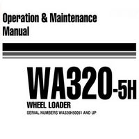 Komatsu WA320-5H Wheel Loader Operation and Maintenance Manual (WA320H50051 and up) - VEAM240100