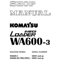 Komatsu.WA600-3 avance Wheel Loader Shop Manual (50001 and up) - SEBM013218
