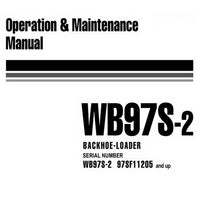 Komatsu WB97S-2 Backhoe Loader Operation & Maintenance Manual (97SF11205 and up) - WEAM000704
