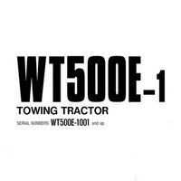 Komatsu WT500E-1 Towing Tractor Operation & Maintenance Manual (1001 and up) - SEAM011700
